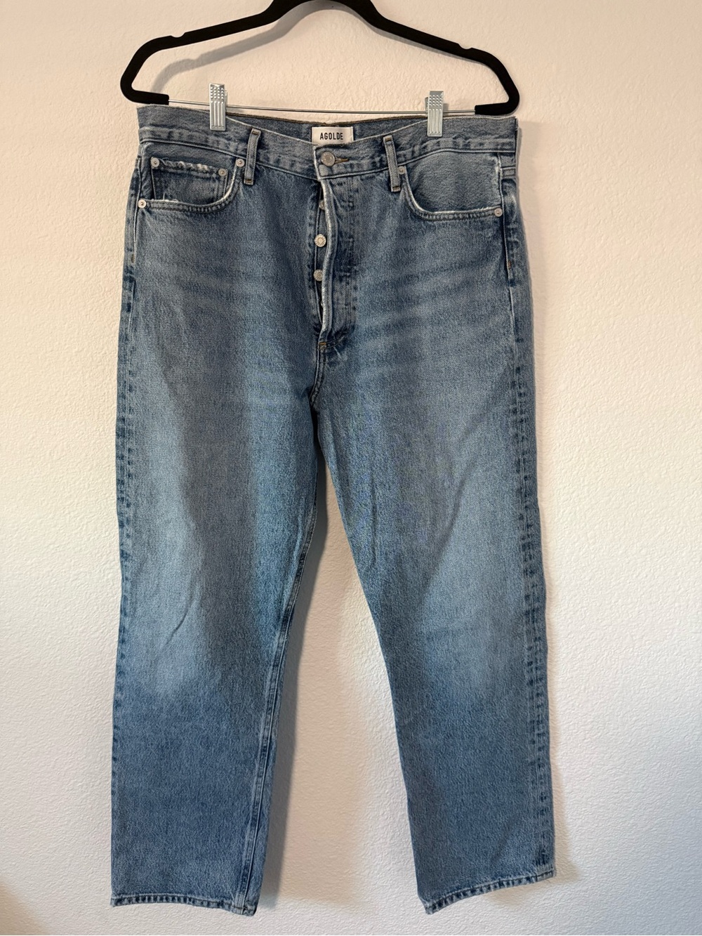 AGOLDE Men's Light Blue Straight Jeans Size 31    M1
